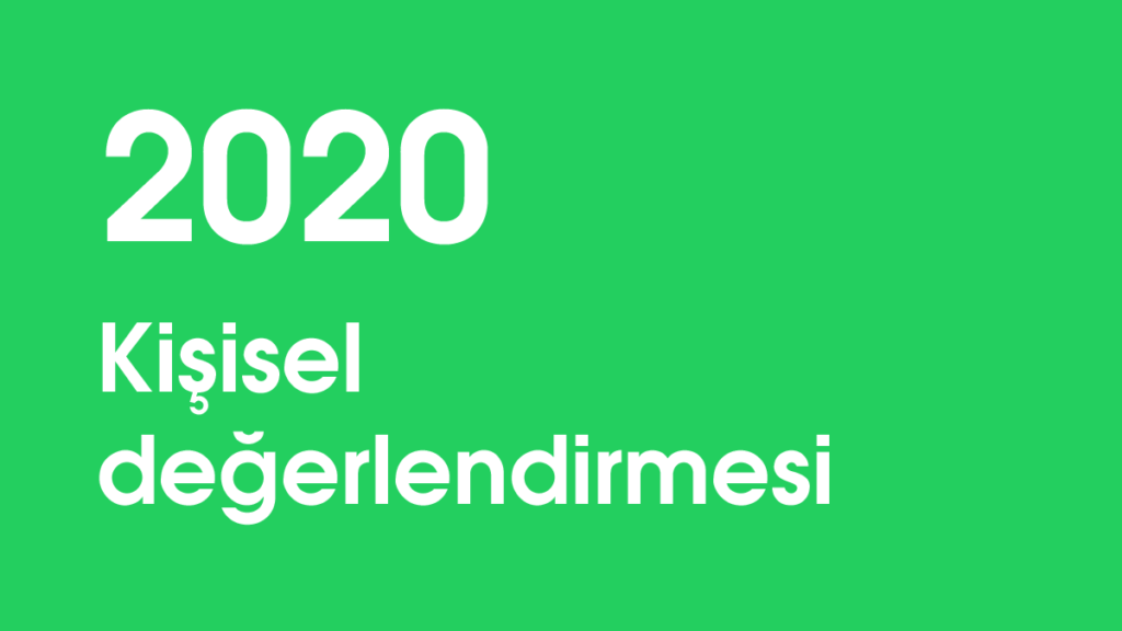 2020 kişisel değerlendirmesi