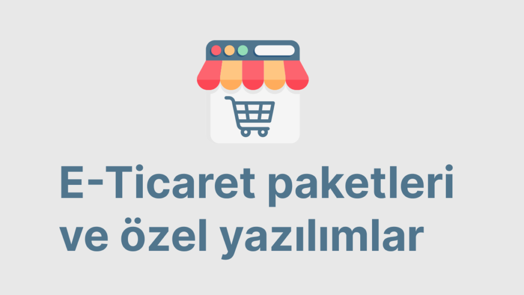 E-Ticaret paketleri ve özel yazılımlar