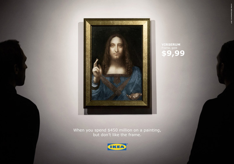 IKEA'nın Leonardo da Vinci'nin Salvador Mundi tablosuna göndermesi