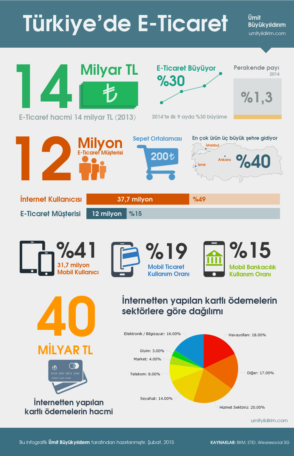 Türkiye'de E-Ticaret 2014 [İnfografik]